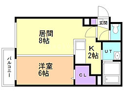 ネクステージ平岸 1LDKの間取図画像