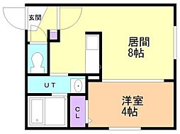 ラフィーネ月寒中央通 1LDKの間取図画像