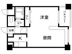 ハウスオブリザ中の島1 1LDKの間取図画像