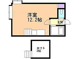 グランプリ水車町 ワンルームの間取図画像