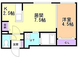 グラングレイス312 1LDKの間取図画像