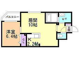 カスタムルーム月寒中央 1LDKの間取図画像