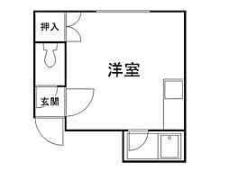 メゾン一刻館 ワンルームの間取図画像