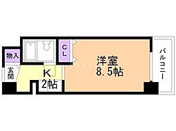 メゾン・ド・グラソン 1Kの間取図画像