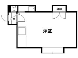 サンコーポ ワンルームの間取図画像