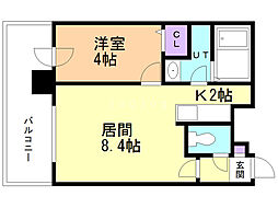 ビブレス月寒中央ステーション 1LDKの間取図画像