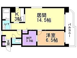 ワイズパーク 1SLDKの間取図画像
