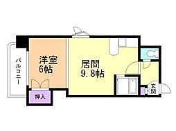 デベックス199 1DKの間取図画像