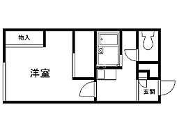 レオパレスアップル 1Kの間取図画像