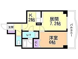 ピルエットアタカ 1LDKの間取図画像