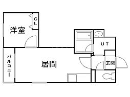 エスパシオ1 1LDKの間取図画像