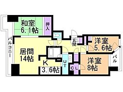 じょうてつドエル・アイム平岸 3LDKの間取図画像