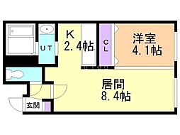 スパークル学園前 1LDKの間取図画像