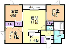間取図画像 3LDK