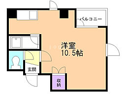 パークヒルズ文京台 ワンルームの間取図画像