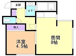 ニーナガーデンマナー 1LDKの間取図画像