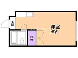 Bフレッシュスプリング ワンルームの間取図画像