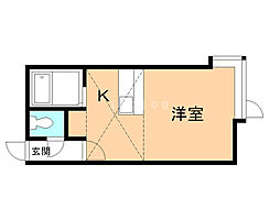 ラフォーレ壱番館 ワンルームの間取図画像