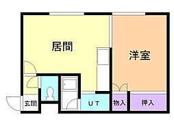 コーポエイト&エイト 1DKの間取図画像