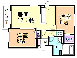 間取図画像 2LDK