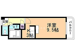 アムール文京台 1Kの間取図画像