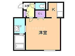 アルティア・ルージュ 1Kの間取図画像