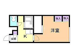 レオパレスNORTHERLY 1Kの間取図画像