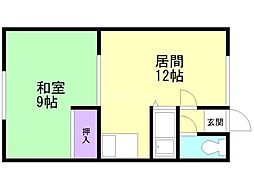 ハイツ太幸 1LDKの間取図画像