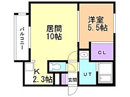 パッシブプレイスA棟 1LDKの間取図画像