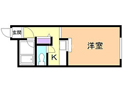 サンコート文京台参番館 1Kの間取図画像