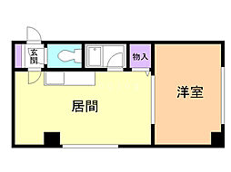 クレドールマンション 1DKの間取図画像