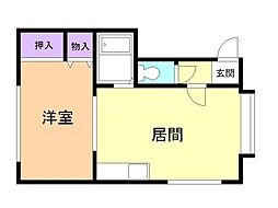 アイコーポ 1LDKの間取図画像