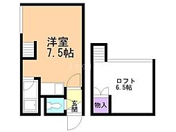 プルミエール ワンルームの間取図画像
