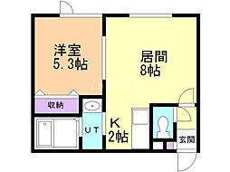 ラ・フォルトゥーナ 1LDKの間取図画像