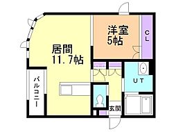 リヴィエール 1LDKの間取図画像