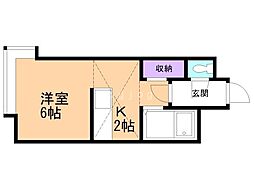 YTS・40 1Kの間取図画像