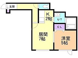 アイリヴィエール 1LDKの間取図画像