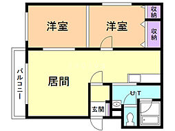 レジデンス匠 2LDKの間取図画像