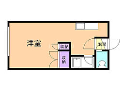 コーポ三信 1Kの間取図画像