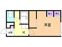 レオパレスドルフ文京台南 1Kの間取図画像