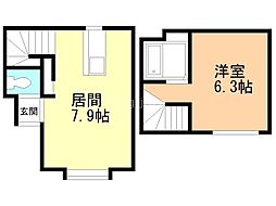 フェリオ文京台 1DKの間取図画像