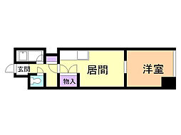 パワービル大麻駅前大麻南ビル ワンルームの間取図画像