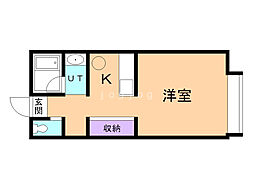 パーソナル3 1Kの間取図画像