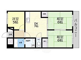 橋本第2マンション  ｜ 兵庫県尼崎市南七松町１丁目10番1号（賃貸マンション2LDK・1階・51.50㎡） その2