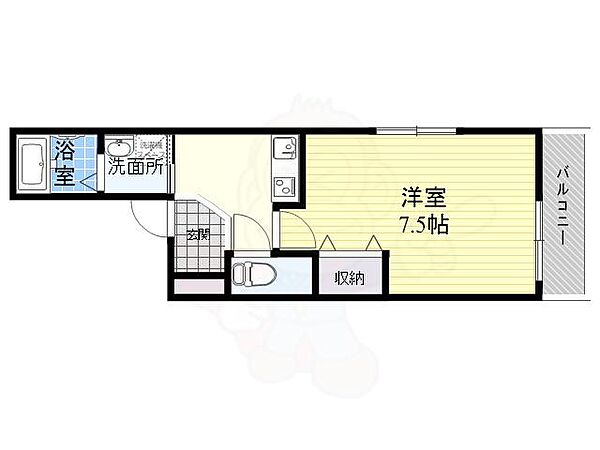 フジパレス北城内EAST ｜兵庫県尼崎市北城内(賃貸アパート1K・1階・27.62㎡)の写真 その2