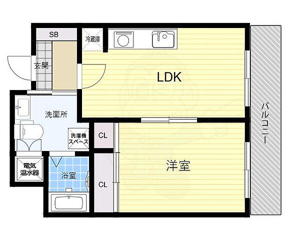 エスペランサ藤井2 ｜兵庫県尼崎市南武庫之荘２丁目(賃貸マンション1LDK・1階・39.60㎡)の写真 その2