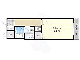 兵庫県尼崎市武庫川町２丁目9番（賃貸マンション1K・5階・23.37㎡） その2