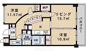 クラージュ福弥2  ｜ 兵庫県尼崎市南武庫之荘７丁目4番10号（賃貸マンション2LDK・1階・67.00㎡） その2