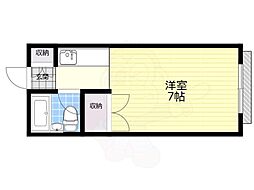 エステートピア武庫川 ワンルームの間取図画像