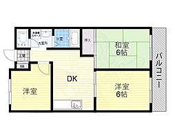 尼崎梅の木公園アーバンリズ 3LDKの間取図画像